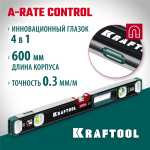 KRAFTOOL  A-Rate Control 600 мм, Магнитный сверхпрочный уровень (34988-60)