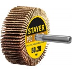 STAYER P80, 50х20 мм, круг шлифовальный лепестковый на шпильке 36607-080