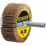 STAYER P320, 50х20 мм, круг шлифовальный лепестковый на шпильке 36607-320