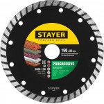 STAYER Ø 150Х22.2 мм, алмазный, сегментный, диск отрезной PROGRESSIVE 3662-150_z02 Professional