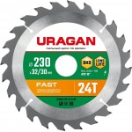 URAGAN Fast 230х32/30мм 24Т, диск пильный по дереву