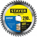 STAYER EXPERT 210 x 32/30мм 48Т, диск пильный по дереву, точный рез