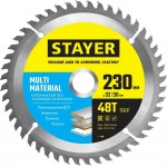 STAYER MULTI MATERIAL 230х32/30мм 48Т, диск пильный по алюминию, супер чистый рез