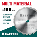 KRAFTOOL Multi Material 190х20мм 60Т, диск пильный по алюминию (36953-190-20)