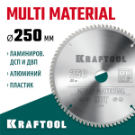 KRAFTOOL Multi Material 250х30мм 80Т, диск пильный по алюминию (36953-250-30)