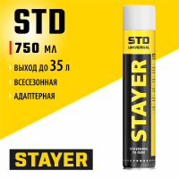 STAYER  STD, 750 мл, адаптерная, выход до 35 л, монтажная пена, Professional (41133)