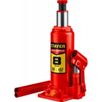 STAYER 8 т, 230-457 мм, домкрат бутылочный гидравлический RED FORCE 43160-8_z01 Professional