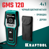 KRAFTOOL  GMS 120, ЖК дисплей, универсальный детектор (45298)