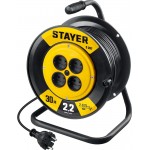 STAYER  S 207 ПВС 2х0.75 30м 2200Вт,  Удлинитель на катушке (55073-30)