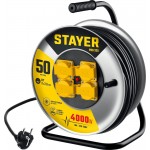 STAYER  PRO 325 КГ 3х2.5 50м 4000Вт IP44, Силовой удлинитель на стальной катушке (55076-50_z01)