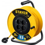 STAYER  M 315 ПВС 3х1.5 20м 3500Вт,  Силовой удлинитель на катушке (55078-20_z01)