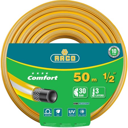 Raco Ø 1/2" x 50 м, 30 атм., 3-x слойный, армированный, шланг поливочный COMFORT 40303-1/2-50_z01