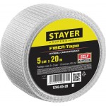 STAYER 5 см х 20 м, 3х3 мм, cетка стеклотканевая самоклеящаяся FIBER-Tape 1246-05-20_z01