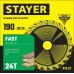 STAYER FAST 190 x 30/20мм 24Т, диск пильный по дереву, быстрый рез