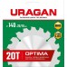 URAGAN Optima 140х20/16мм 20Т, диск пильный по дереву