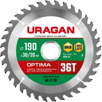 URAGAN Optima 190х30/20мм 36Т, диск пильный по дереву