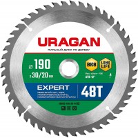 URAGAN Expert 190х30/20мм 48Т, диск пильный по дереву