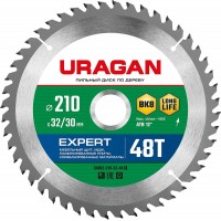 URAGAN Expert 210х32/30мм 48Т, диск пильный по дереву