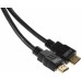 Кабель аудио-видео LAZSO WH-111 HDMI (m)/HDMI (m) 0.5м. позолоч.конт. черный (WH-111(0,5M))