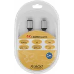 Кабель аудио-видео LAZSO WH-111-B HDMI (m)/HDMI (m) 1м. позолоч.конт. черный (WH-111(1M)-B)