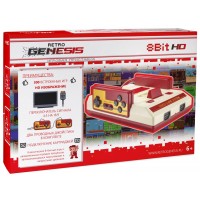 Игровая консоль Retro Genesis 8 bit HD белый/красный в комплекте: 300 игр