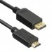 Кабель аудио-видео Buro v. 1.2 DisplayPort (m)/HDMI (m) 2м. позолоч.конт. черный (BHP DPP_HDMI-2)