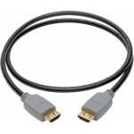 Кабель аудио-видео Tripplite HDMI (m)/HDMI (m) 0.9м. позолоч.конт. черный/серый (P568-003-2A)