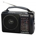 Радиоприемник портативный Supra ST-18U черный USB SD