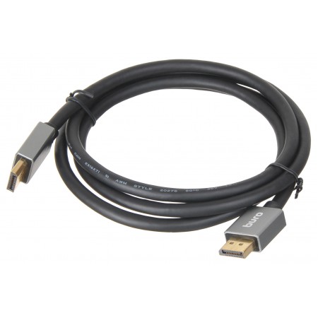 Кабель аудио-видео Buro V1.4 DisplayPort (m)/DisplayPort (m) 1.5м. позолоч.конт. черный (BHP-DPP-1.4-1.5G)