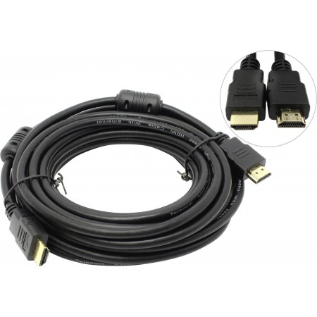 Кабель соединительный аудио-видео Premier 5-813 HDMI (m)/HDMI (m) 15м. феррит.кольца позолоч.конт. черный (5-813 15.0)