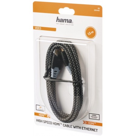 Кабель аудио-видео Hama H-205445 HDMI (m)/HDMI (m) 1.5м. позолоч.конт. черный (уп.:1шт) (00205445)