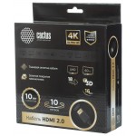 Кабель аудио-видео Cactus CS-HDMI.2-10 HDMI (m)/HDMI (m) 10м. позолоч.конт. черный