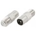 Адаптер антенный Premier 4-622/2 Coax (m)/F-TV(f) серебристый (уп.:2шт) Адаптер антенный Premier 4-622/2 Coax (m)/F-TV(f) серебристый (уп.:2шт)