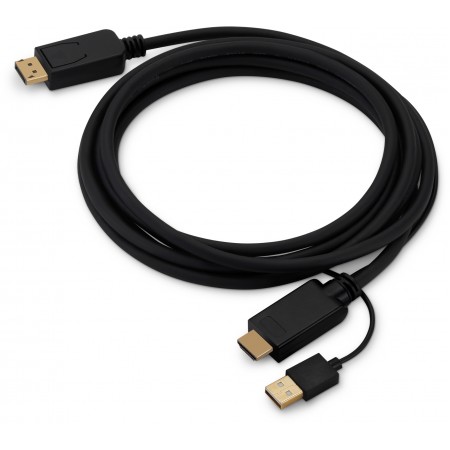 Кабель аудио-видео Buro HDMI (m)/DisplayPort (m) 3м. позолоч.конт. черный (HDMI-DP-3M)