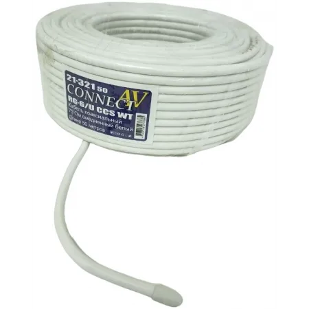 Кабель Premier CONNECT-AV RG-6/U CCS WT 50м. белый (21-321 50)