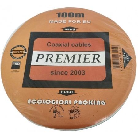 Кабель Premier SAT-50M BC WT 100м. белый (21-501 100)