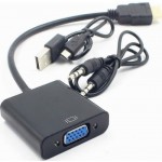 Переходник аудио-видео Premier 5-983A HDMI (m)/VGA (f) 0.15м. черный