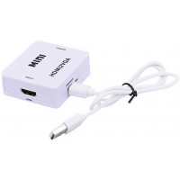 Переходник аудио-видео Premier 5-983M HDMI (m)/VGA (f)/Jack 3.5 (f) белый