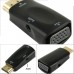 Переходник аудио-видео Premier 5-983AC HDMI (m)/VGA (f)/Jack 3.5 (f) черный