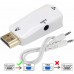 Переходник аудио-видео Premier 5-983AC HDMI (m)/VGA (f)/Jack 3.5 (f) белый