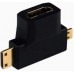 Переходник аудио-видео Premier 5-895-6 Micro HDMI (m)/HDMI (f)/Mini HDMI (m) черный