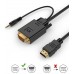 Кабель-переходник аудио-видео Premier 5-983AU HDMI (m)/VGA (m) 1.8м. черный (5-983AU 1.8)