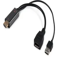 Переходник Buro HDMI (m)/DisplayPort (f) черный (BU-HDMI(M)-DP(F))