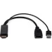 Переходник Buro HDMI (m)/DisplayPort (f) черный (BU-HDMI(M)-DP(F))