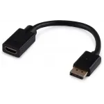 Переходник Buro DisplayPort (m)/HDMI (f) черный (BU-HDMI(F)-DP(M))