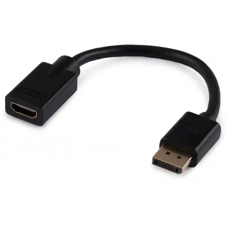 Переходник Buro DisplayPort (m)/HDMI (f) черный (BU-HDMI(F)-DP(M))