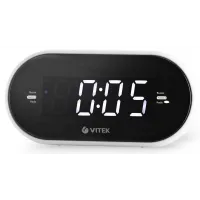 Радиобудильник Vitek VT-6602 черный LCD часы:цифровые AM/FM