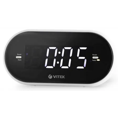 Радиобудильник Vitek VT-6602 черный LCD часы:цифровые AM/FM