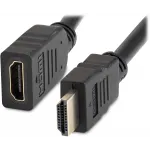 Кабель-удлинитель аудио-видео Buro HDMI (m)/HDMI (f) 1.5м. позолоч.конт. черный (BU-HDMI2.0-EXTND-1.5M)