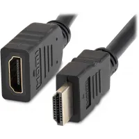 Кабель-удлинитель аудио-видео Buro HDMI (m)/HDMI (f) 1.5м. позолоч.конт. черный (BU-HDMI2.0-EXTND-1.5M)